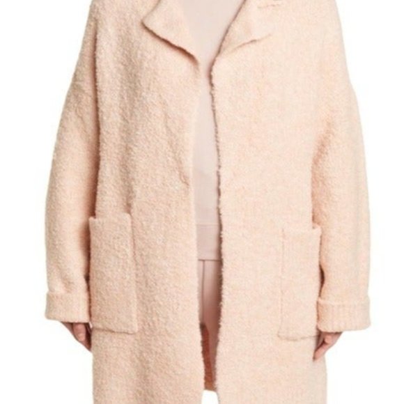 ST. JOHN XL Coat Light Weight Loop Knit Notch Collar Coat NWT Pink - Picture 2 of 4
